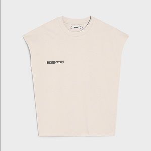 Pangaia Seaweed Fiber Cropped Sand Shoulder Tee